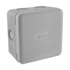 Boîte de dérivation carrée IP54 85x85x50mm gris