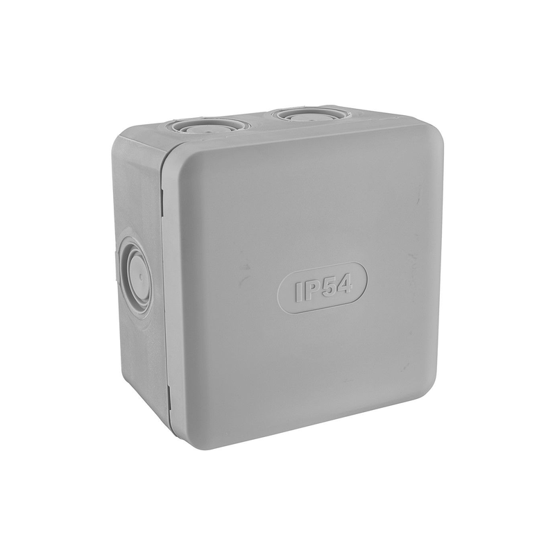 Boîte de dérivation carrée IP54 85x85x50mm gris