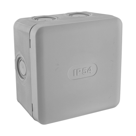Boîte de dérivation carrée IP54 85x85x50mm gris