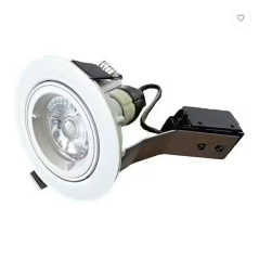 Spot orientable encastrable D.92mm GU10 LED 5W blanc - blanc chaud 2700K 350lm
