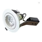 Spot orientable encastrable D.92mm GU10 LED 5W blanc - blanc chaud 2700K 350lm