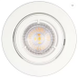 Spot orientable encastrable D.92mm GU10 LED 5W blanc - blanc chaud 2700K 350lm