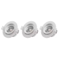 Spot orientable encastrable D.90mm GU10 LED 5W blanc - blanc chaud 3000K 350lm IP20 x3