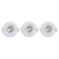 Spot orientable encastrable D.90mm GU10 LED 5W blanc - blanc chaud 3000K 350lm IP20 x3