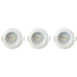 Spot fixe encastrable D.90mm GU10 LED 5W blanc - blanc chaud 3000K 350lm x3
