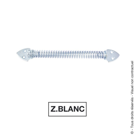 Ferme porte à ressort 40kg 222mm acier zingué blanc