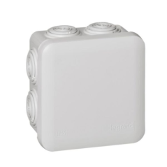Boîte de dérivation carrée IP55 Plexo 80x80x45mm gris