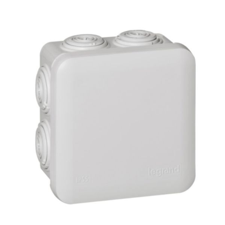 Boîte de dérivation carrée IP55 Plexo 80x80x45mm gris