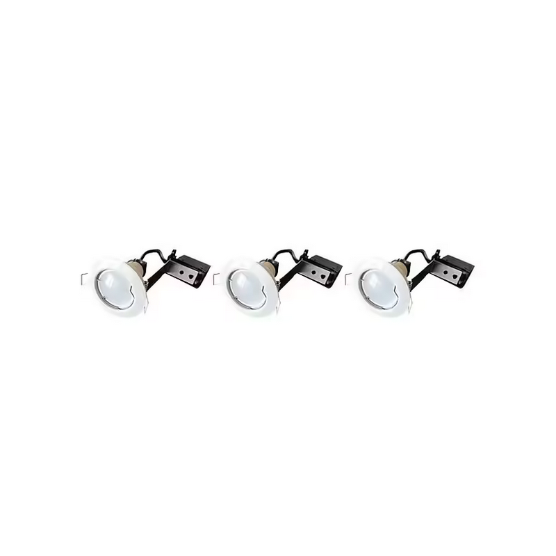 Spot fixe encastrable D.78mm GU10 LED 3W blanc - blanc chaud 3000K 230lm IP20 x3