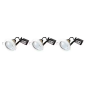 Spot fixe encastrable D.78mm GU10 LED 3W blanc - blanc chaud 3000K 230lm IP20 x3