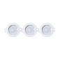 Spot fixe encastrable D.78mm GU10 LED 3W blanc - blanc chaud 3000K 230lm IP20 x3