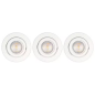 Spot orientable encastrable D.92mm GU10 LED 5W blanc - blanc chaud 2700K 350lm x3