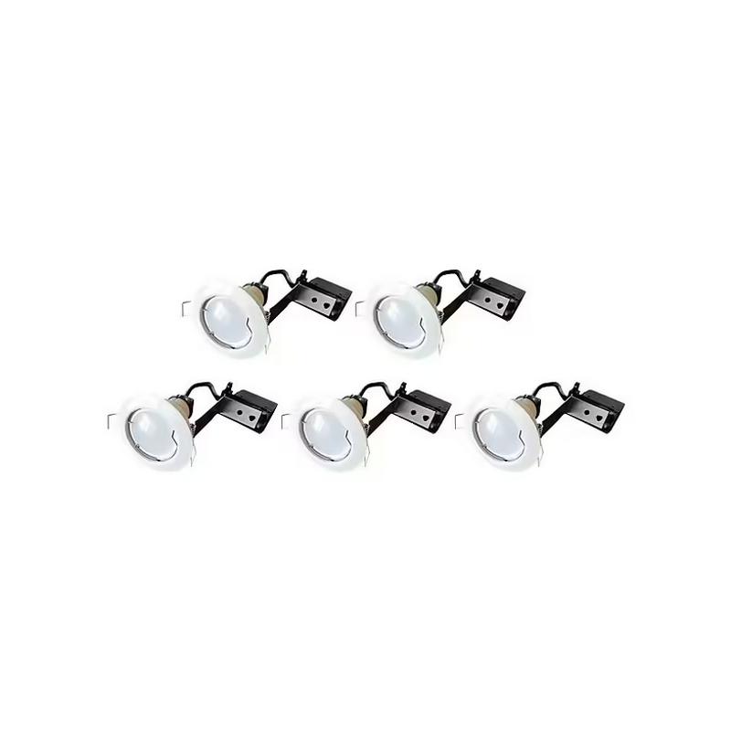 Spot fixe encastrable D.78mm GU10 LED 3W blanc - blanc chaud 3000K 230lm IP20 x5