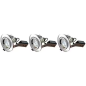 Spot orientable encastrable D.90mm GU10 LED 5W nickel satin - blanc chaud 2700K 350lm x3