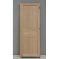 Bloc porte chêne 3 panneaux 204x83cm poussant droite