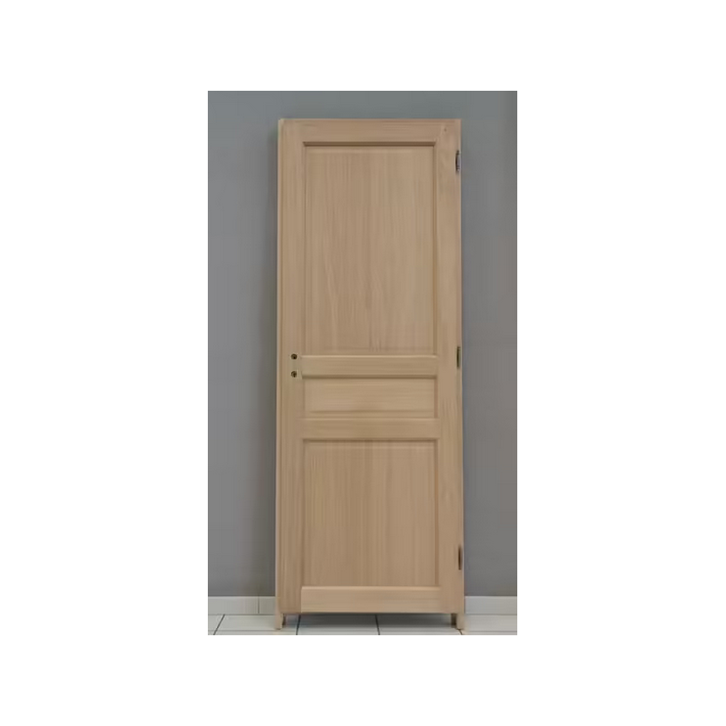 Bloc porte chêne 3 panneaux 204x83cm poussant droite