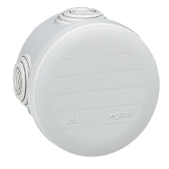 Boîte de dérivation ronde IP55 Plexo D.70mm P.45mm gris