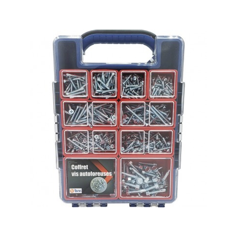 Coffret de 755 vis autoforeuse / autoperceuse acier zingué