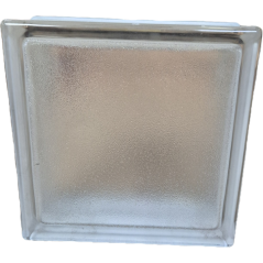 Brique de verre 19x19x8cm incolore satinée