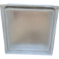 Brique de verre 19x19x8cm incolore satinée
