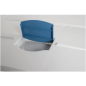 Coffre plastique de rangement sous lit avec roulettes 50L 77,5x79x16,5cm gris et bleu