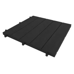 Dalle aspect bois 49.5x49.5x2.5cm noir