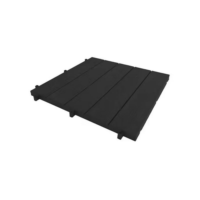 Dalle aspect bois 49.5x49.5x2.5cm noir