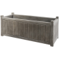 Jardiniere charme rectangulaire 90l 100x40x40cm gris cérusé