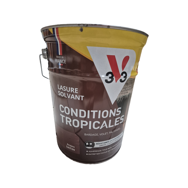 Lasure solvant condition tropicales 6L satin acajou
