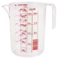 Pichet doseur 1L gradué EDA cristal