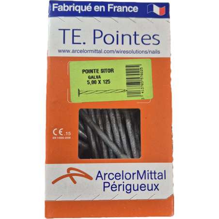 Pointe sitor galva 5x125mm pqt 1kg