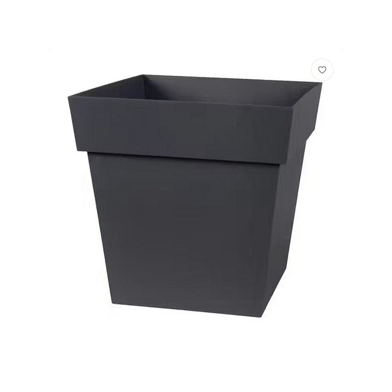 Pot toscane carre 32cm 22l gris anthracite