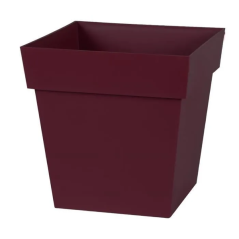 Pot toscane carre 32cm 22l rouge bourgogne