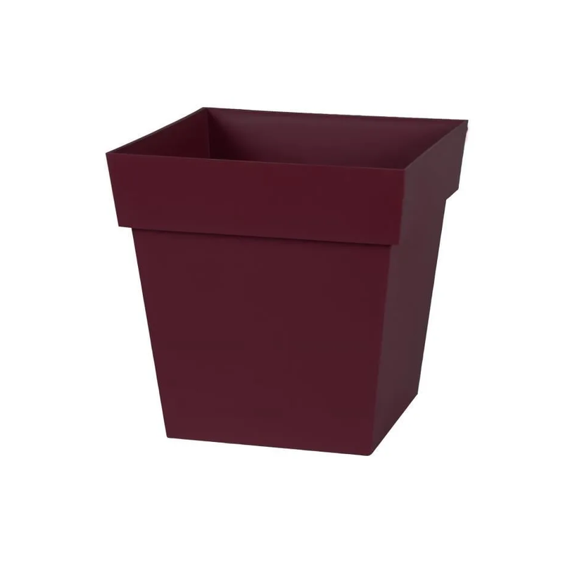 Pot toscane carre 32cm 22l rouge bourgogne