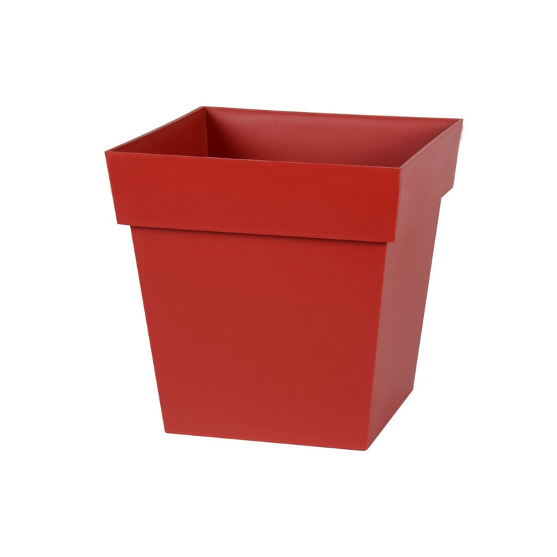 Pot toscane carre 32cm 22l rouge rubis