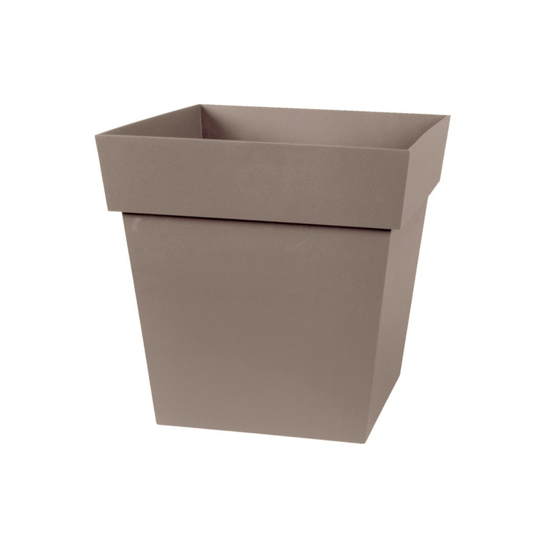 Pot toscane carre 32cm 22l taupe