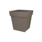 Pot toscane carre 50cm 87l taupe