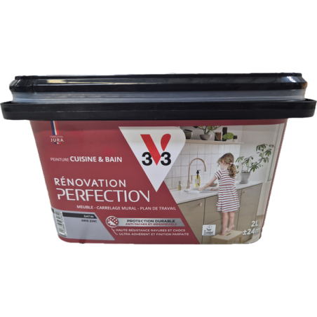 Rénovation perfection cuisine & salle de bain 2.5L satin gris zinc