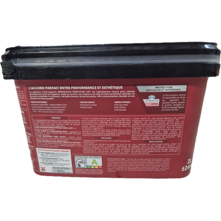 Rénovation perfection cuisine & salle de bain 2.5L satin rouge cayenne