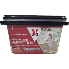 Rénovation perfection cuisine & salle de bain 2.5L satin rouge cayenne