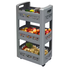 Resserre mobilo 3 tiroirs 45x29x79cm gris galet