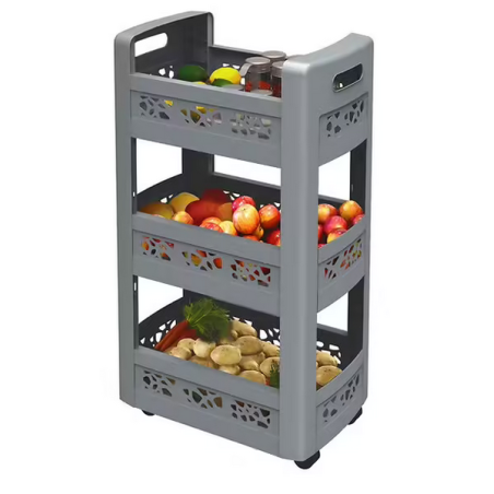 Resserre mobilo 3 tiroirs 45x29x79cm gris galet