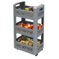Resserre mobilo 3 tiroirs 45x29x79cm gris galet