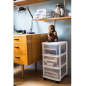 Tour plastique de rangement 3 tiroirs City 32x37x61cm transparante