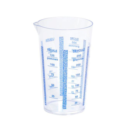 Verre doseur 1/4L (250ml) D.8CM H.13.2CM cristal