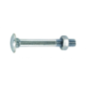 Boulon tête ronde collet carré acier zingué 8x80mm x3