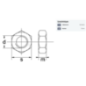 Ecrou hexagonal acier zingué m12 x25