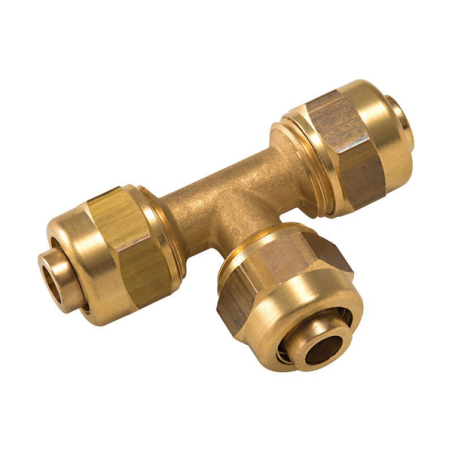 Té égal à compression PER tube 13x16mm