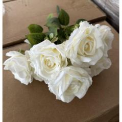 Fleurs 9 pièces rose blanche