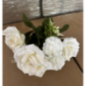 Fleurs 7 pièces rose blanche